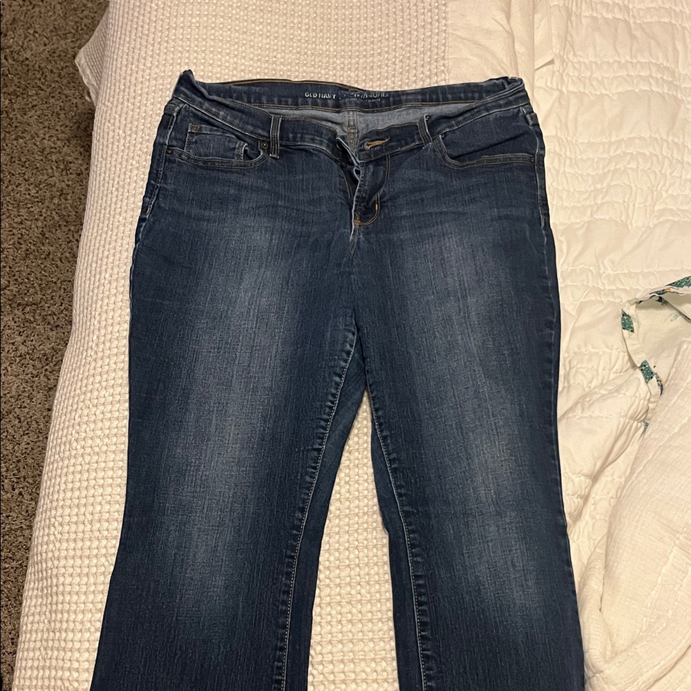Old Navy Women's Dark Blue Boot Cut Jeans